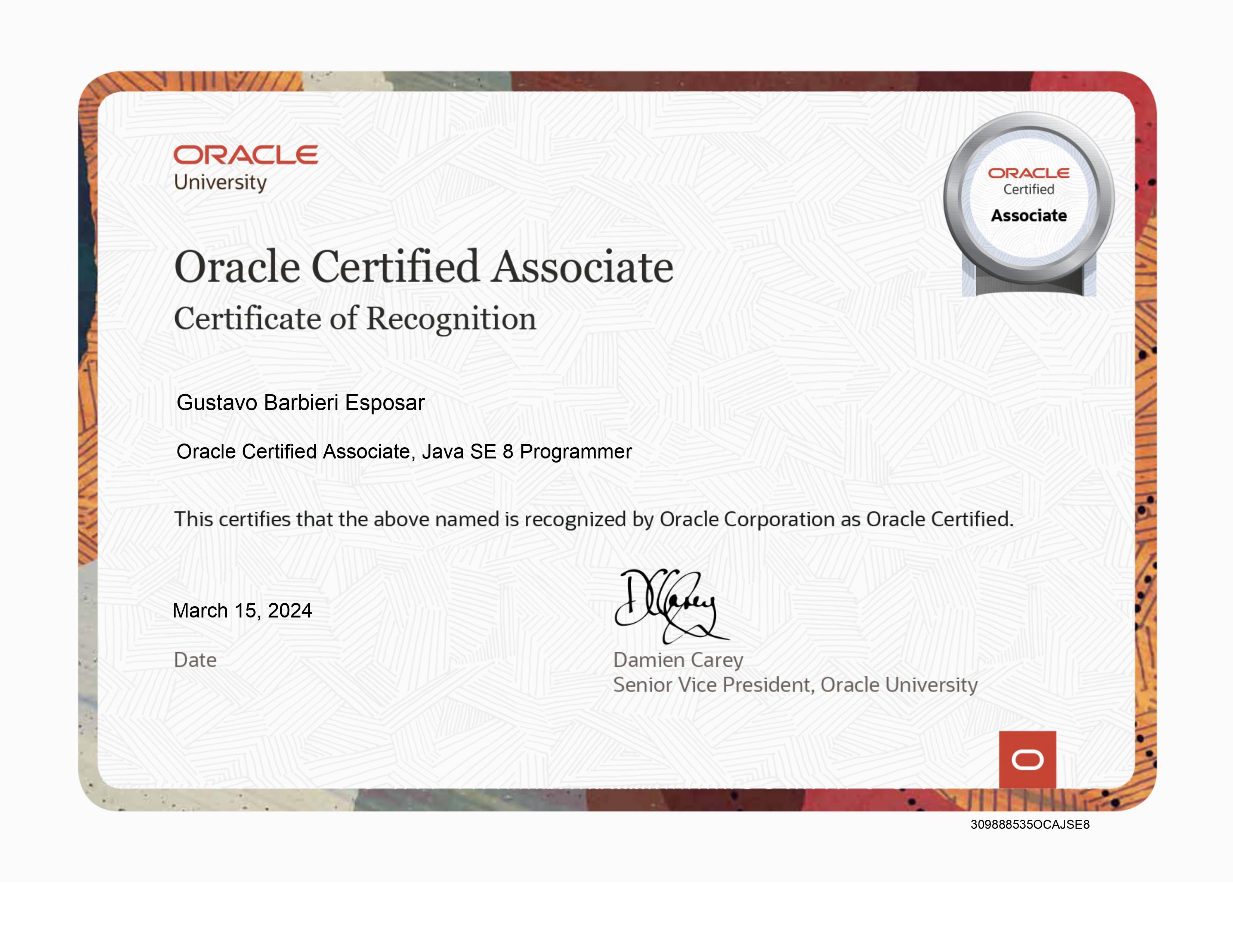 Oracle Certified Associate 1Z0-808